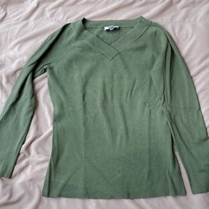 Loft Green V-Neck Sweater